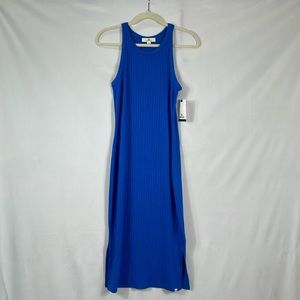 Rip Curl Ribbed Midi Dress Racer Back Size S NWT Brilliant Blue